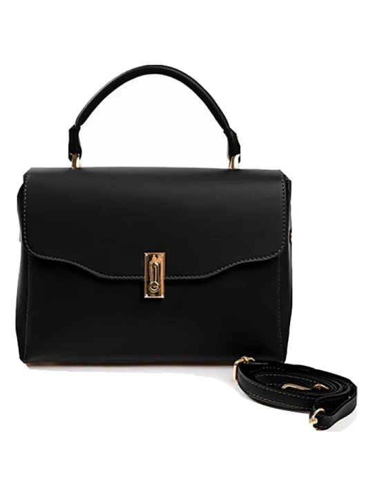 Zdjęcie produktu Lia Biassoni Skórzana torebka w kolorze czarnym - 29 x 29 x 12 cm rozmiar: onesize