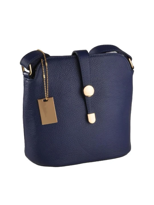 Zdjęcie produktu Lia Biassoni Skórzana torebka w kolorze granatowym - 29 x 26 x 12 cm rozmiar: onesize