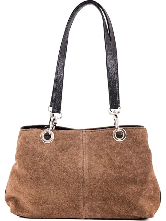 Zdjęcie produktu Lia Biassoni Skórzana torebka w kolorze szarobrązowym - 32 x 20 x 14 cm rozmiar: onesize
