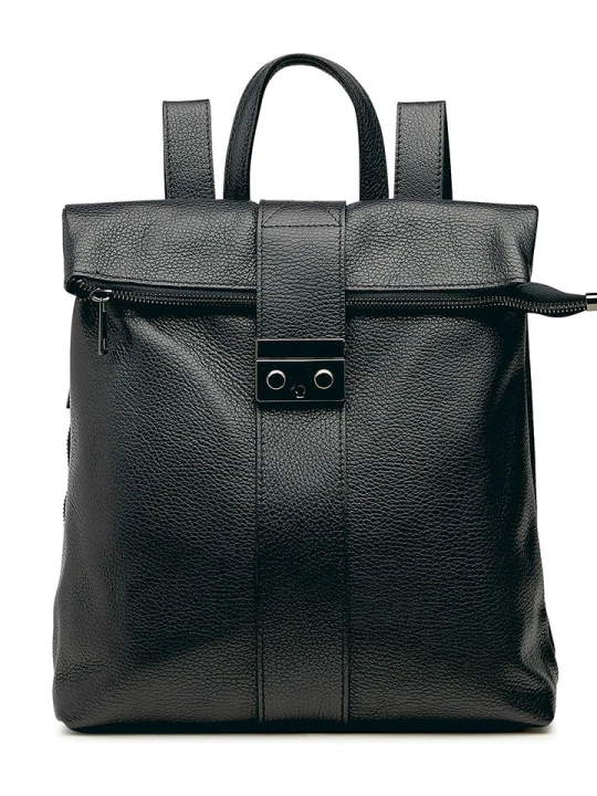 Zdjęcie produktu Lia Biassoni Skórzany plecak w kolorze czarnym - 34 x 41 x 12 cm rozmiar: onesize