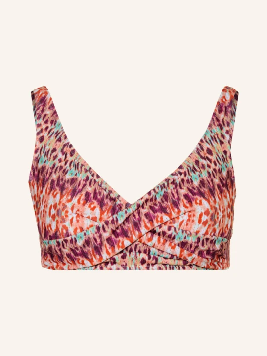 Zdjęcie produktu Lidea Góra Od Bikini Z Fiszbinami Batikblaze W Stylu Kopertowym, Z Brokatową Przędzą lila purpurowy