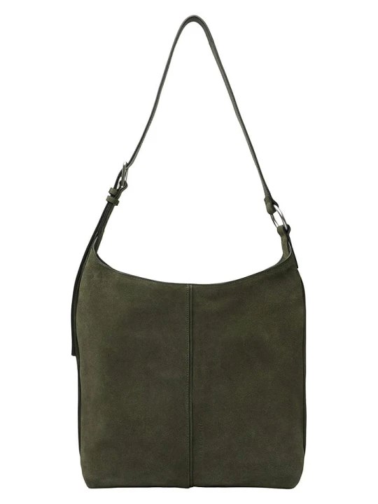 Zdjęcie produktu Liebeskind Berlin Skórzana torebka "Demi" w kolorze khaki - 30 x 31 x 11 cm rozmiar: onesize