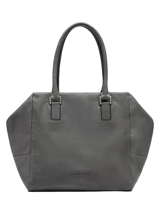 Zdjęcie produktu Liebeskind Berlin Skórzana torebka w kolorze szarym - 47 x 28 x 18 cm rozmiar: onesize