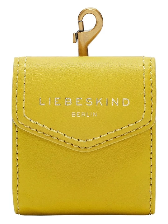 Zdjęcie produktu Liebeskind Berlin Skórzany brelok w kolorze żółtym do kluczy - 8 x 8 cm rozmiar: onesize