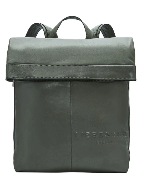 Zdjęcie produktu Liebeskind Berlin Skórzany plecak w kolorze khaki - 31 x 40 x 14 cm rozmiar: onesize