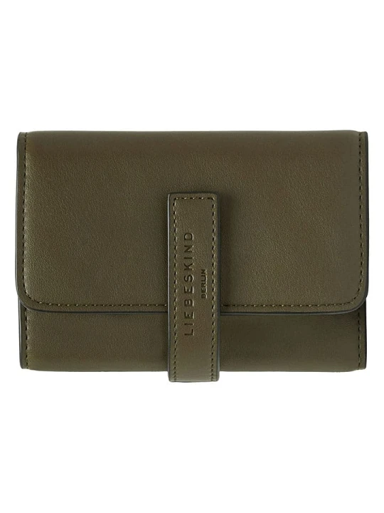 Zdjęcie produktu Liebeskind Berlin Skórzany portfel "Kate" w kolorze khaki - 13 x 10 x 4 cm rozmiar: onesize