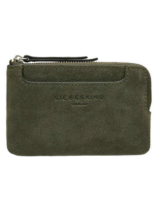 Zdjęcie produktu Liebeskind Berlin Skórzany portfel "Matti" w kolorze khaki - 13 x 8 x 1 cm rozmiar: onesize