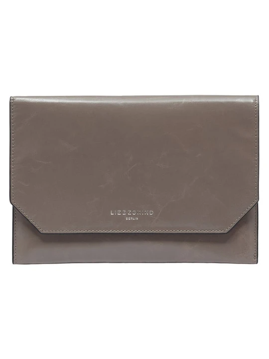 Zdjęcie produktu Liebeskind Berlin Skórzany portfel "Pouch M" w kolorze szarobrązowym - 23 x 16 x 1 cm rozmiar: onesize
