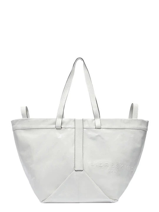 Zdjęcie produktu Liebeskind Berlin Skórzany shopper bag w kolorze białym - 47 x 34 x 18 cm rozmiar: onesize