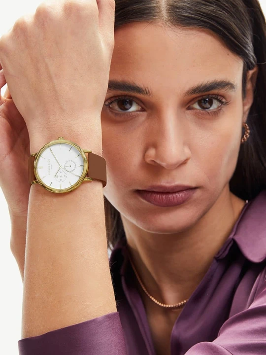 Zdjęcie produktu Liebeskind Chronograf w kolorze złoto-jasnobrązowo-białym rozmiar: onesize