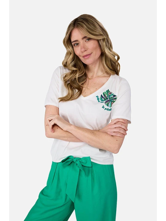 Zdjęcie produktu LIEBLINGSSTÜCK Koszulka "Calina" w kolorze białym rozmiar: XL