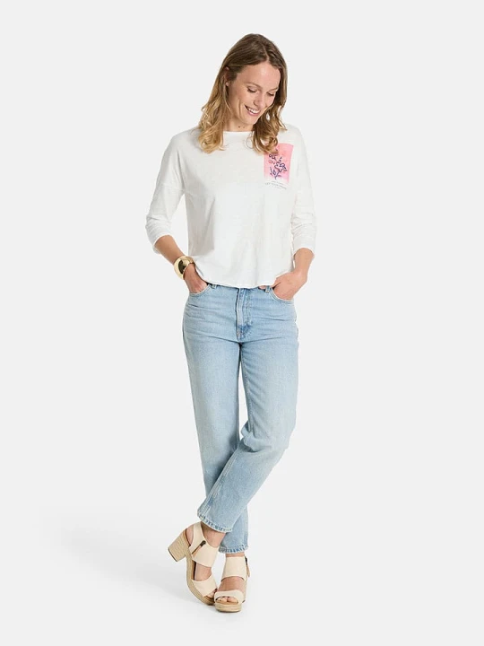 Zdjęcie produktu LIEBLINGSSTÜCK Koszulka "Camilla" w kolorze białym rozmiar: XL