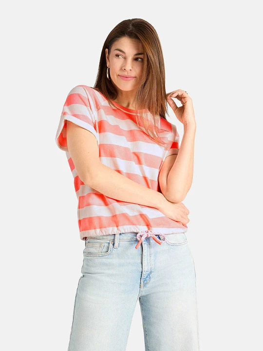 Zdjęcie produktu LIEBLINGSSTÜCK Koszulka w kolorze biało-pomarańczowym rozmiar: 4XL