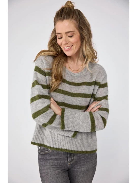 Zdjęcie produktu LIEBLINGSSTÜCK Sweter w kolorze zielono-szarym rozmiar: 34