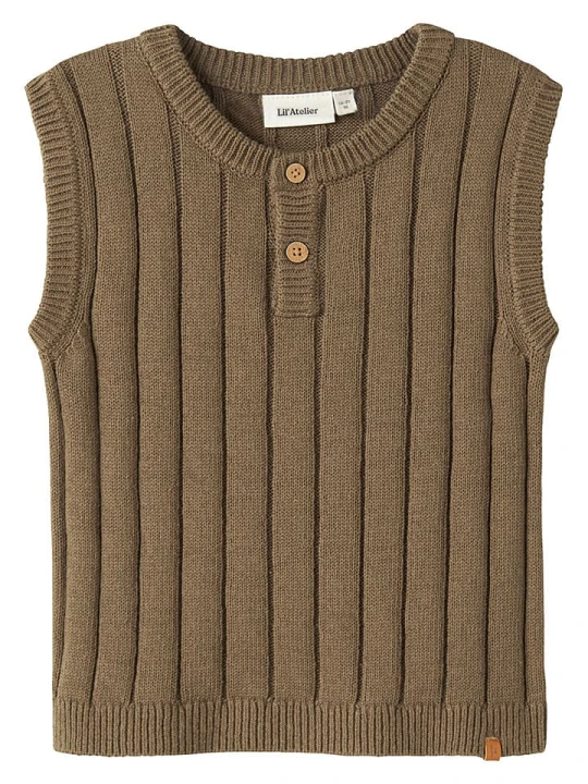 Zdjęcie produktu Lil Atelier Bezrękawnik "Lomon" w kolorze brązowym rozmiar: 122 / 128 Lil' Atelier