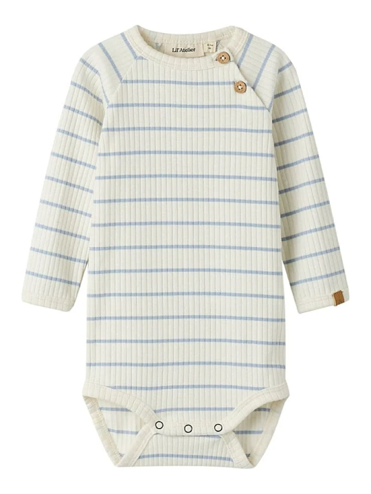 Zdjęcie produktu Lil Atelier Body "Kail" w kolorze kremowo-fioletowym rozmiar: 68 Lil' Atelier