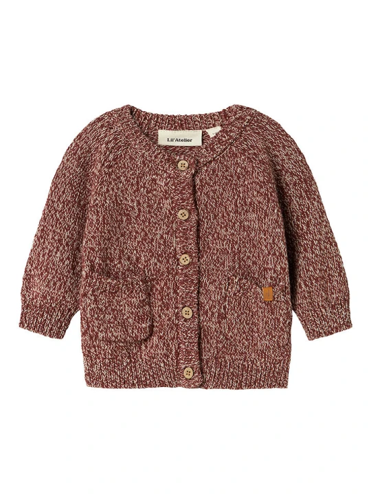 Zdjęcie produktu Lil Atelier Kardigan w kolorze czerwono-kremowym rozmiar: 68 Lil' Atelier