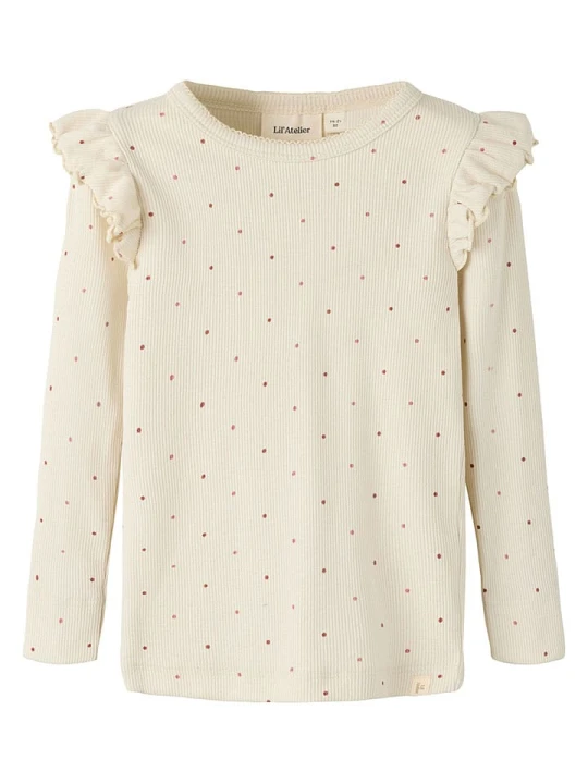 Zdjęcie produktu Lil Atelier Koszulka "Gago" w kolorze kremowym rozmiar: 104 Lil' Atelier