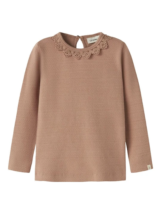 Zdjęcie produktu Lil Atelier Koszulka "Tapia" w kolorze jasnobrązowym rozmiar: 116 Lil' Atelier