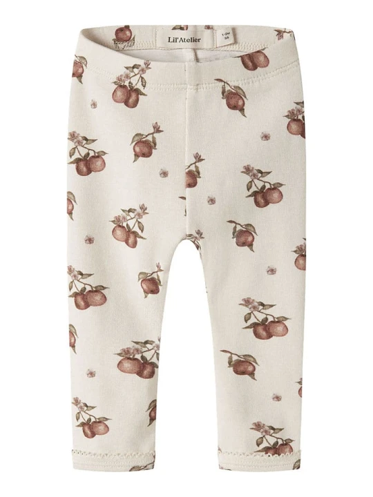 Zdjęcie produktu Lil Atelier Legginsy "Gayo" w kolorze kremowym rozmiar: 86 Lil' Atelier