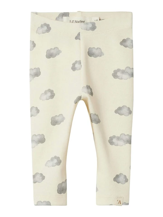 Zdjęcie produktu Lil Atelier Legginsy "Layo" w kolorze beżowym rozmiar: 86 Lil' Atelier