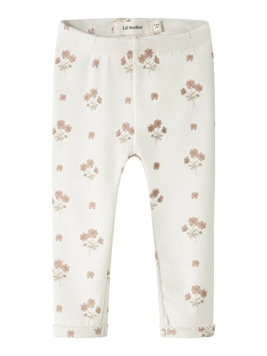 Zdjęcie produktu Lil Atelier Legginsy "Layo" w kolorze kremowym rozmiar: 80 Lil' Atelier