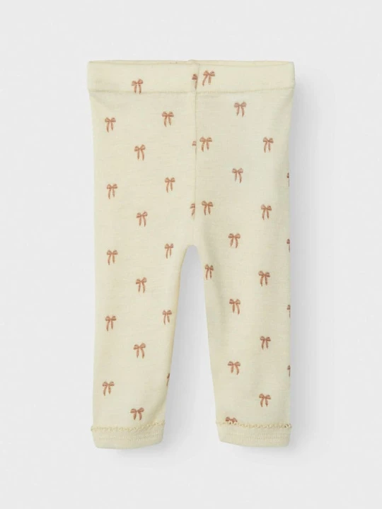 Zdjęcie produktu Lil Atelier Legginsy "Nalu" w kolorze kremowym rozmiar: 80 Lil' Atelier