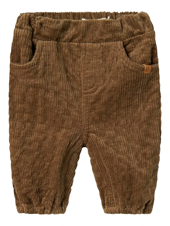 Zdjęcie produktu Lil Atelier Spodnie sztruksowe "Mosmund" w kolorze brązowym rozmiar: 56 Lil' Atelier