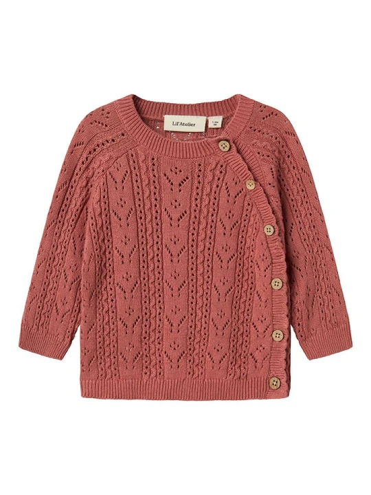 Zdjęcie produktu Lil Atelier Sweter "Kajsa" w kolorze ciemnoczerwonym rozmiar: 56 Lil' Atelier