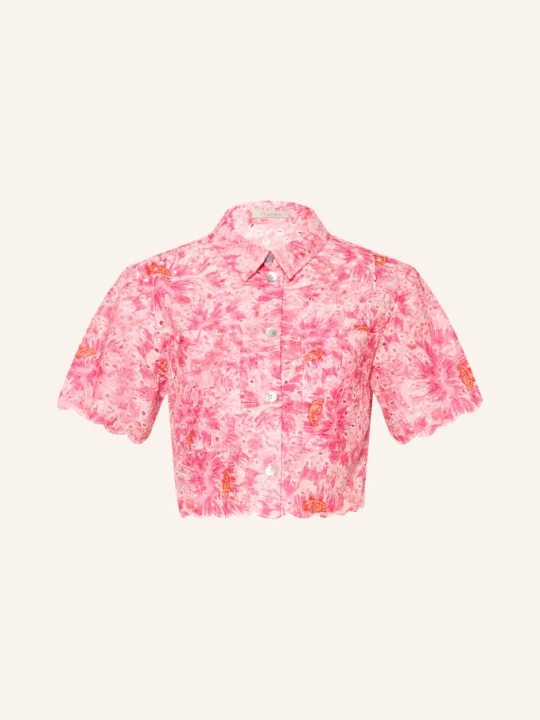 Zdjęcie produktu Lilienfels Bluzka Z Koronki Ażurowanej rosa różowy