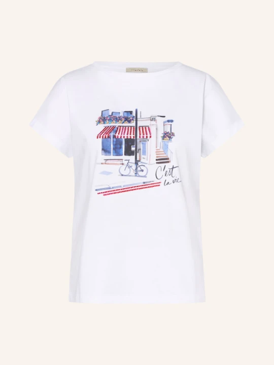 Zdjęcie produktu Lilienfels T-Shirt Z Kamieniami Ozdobnymi I Cekinami weiss