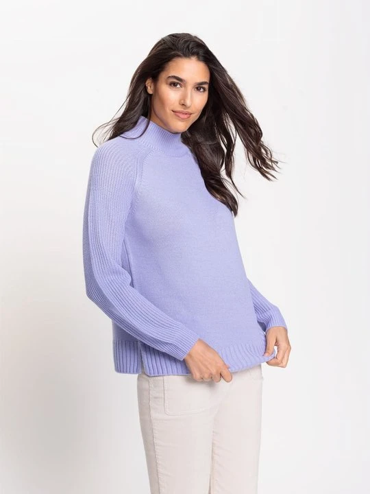 Zdjęcie produktu Liliowy sweter damski Henny z wełną merino - Cool Vision Olsen