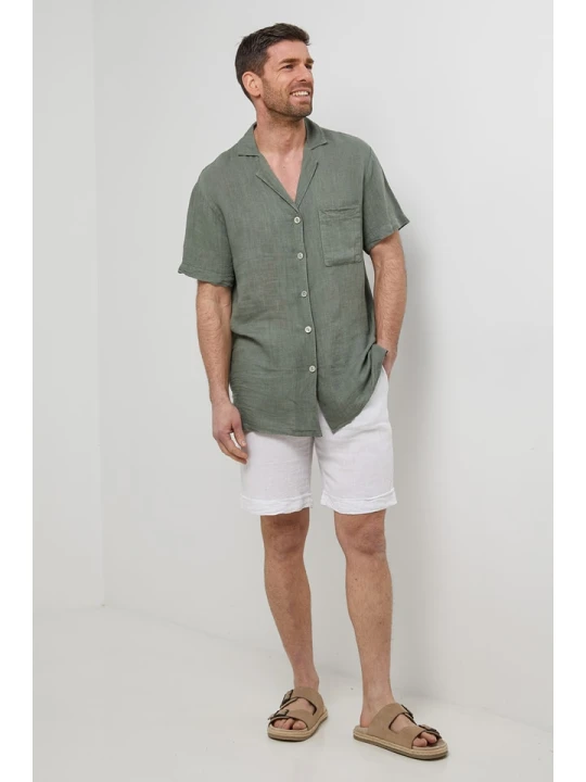 Zdjęcie produktu Lin Passion Lniana koszula w kolorze khaki rozmiar: M/L