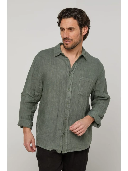 Zdjęcie produktu Lin Passion Lniana koszula w kolorze zielonym rozmiar: XL/XXL