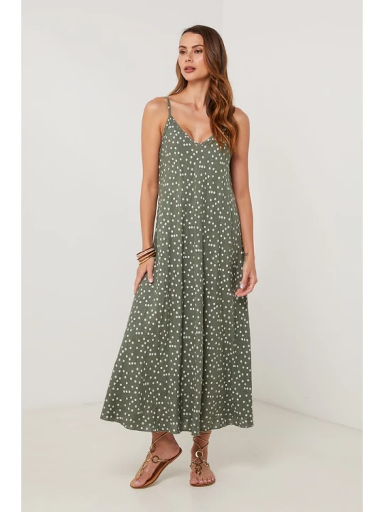 Zdjęcie produktu Lin Passion Lniana sukienka w kolorze khaki rozmiar: 40/42