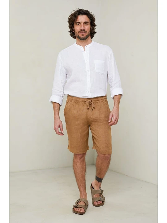 Zdjęcie produktu Lin Passion Szorty w kolorze jasnobrązowym rozmiar: M/L