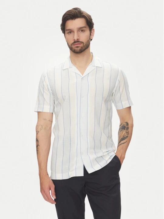 Zdjęcie produktu Lindbergh Koszula 30-203419 Błękitny Relaxed Fit Niebieski jasny