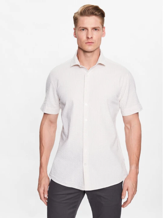 Zdjęcie produktu Lindbergh Koszula 30-203431 Beżowy Slim Fit