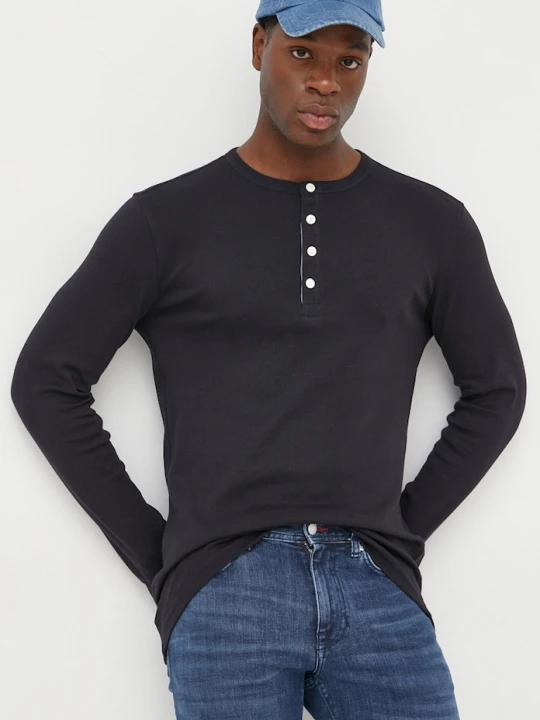 Zdjęcie produktu Lindbergh longsleeve bawełniany czarny