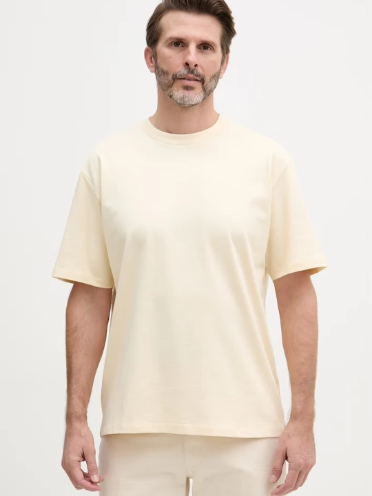 Zdjęcie produktu Lindbergh T-shirt męski bawełniany żółty