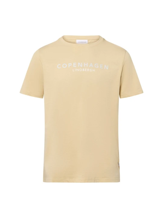 Zdjęcie produktu Lindbergh T-shirt Mężczyźni Bawełna beżowy
