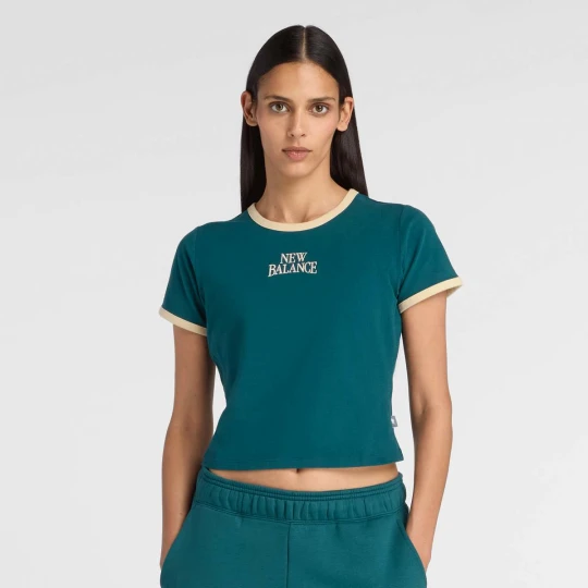 Zdjęcie produktu Linear Heritage Ringer T-Shirt New Balance zielony