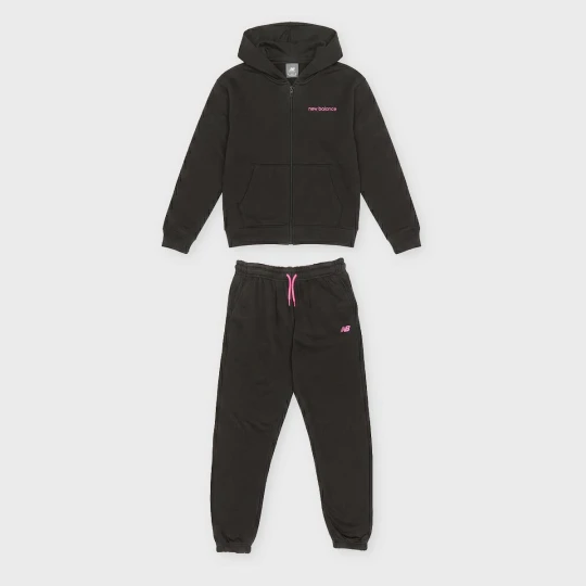 Zdjęcie produktu Linear Logo French Terry Zip Hoodie and Jog Set New Balance czarny