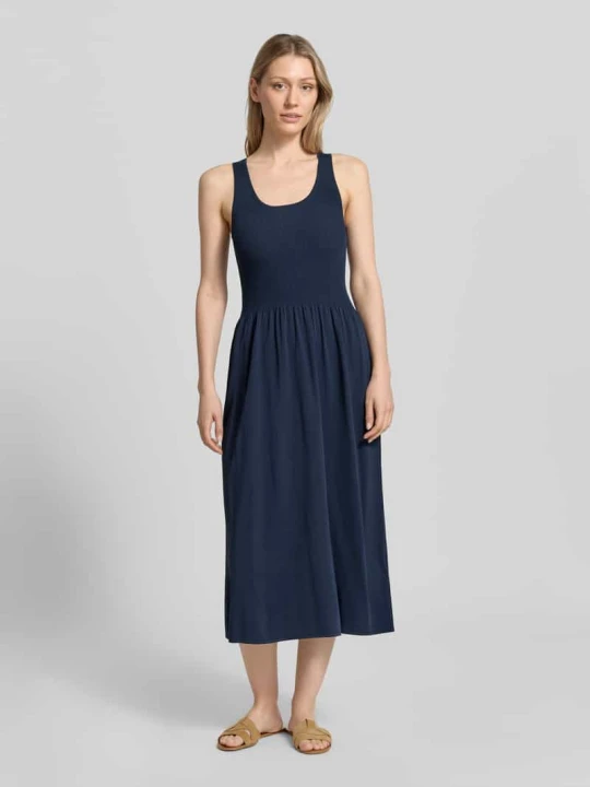 Zdjęcie produktu linia a sukienka z dzianiny z mieszanka wiskozy model 'CALIBRI' Weekend Max Mara Ciemnoniebieski