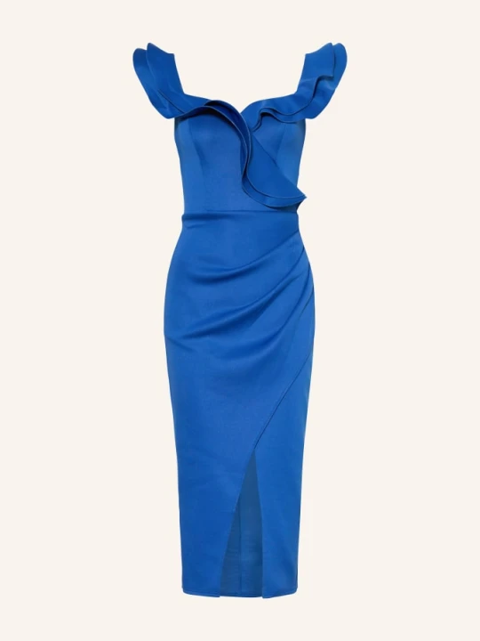 Zdjęcie produktu Lipsy Sukienka Bardot Z Wolantami blau NIEBIESKI