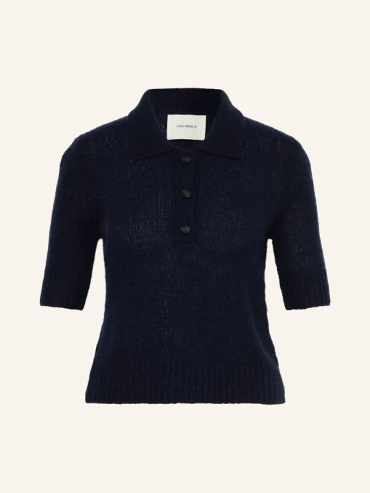 Zdjęcie produktu Lisa Yang Dzianinowa Koszulka Polo Masy Z Kaszmirem blau GRANATOWY