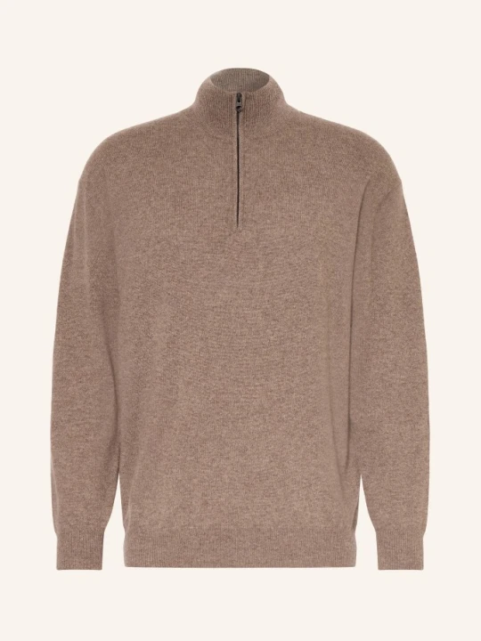 Zdjęcie produktu Lisa Yang Sweter Z Kaszmiru Typu Troyer Augustus beige JASNOBRĄZOWY