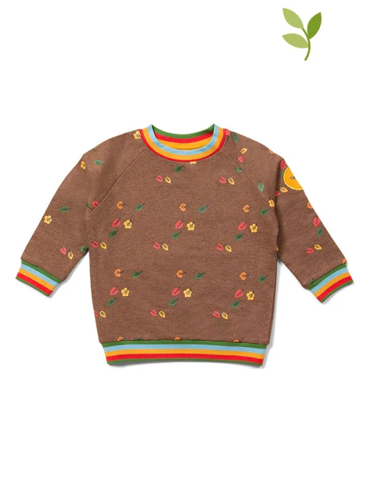 Zdjęcie produktu Little Green Radicals Bluza "Falling Leaves" w kolorze jasnobrązowym rozmiar: 92
