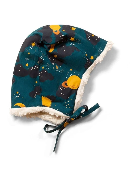 Zdjęcie produktu Little Green Radicals Czapka "Saturn Nights" w kolorze ciemnozielonym rozmiar: 80