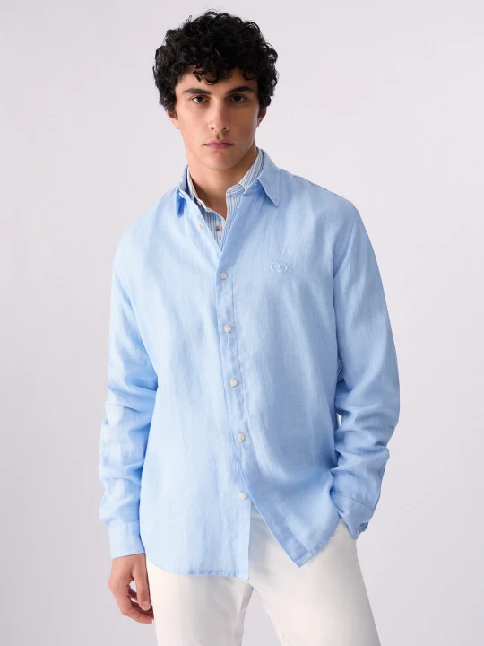 Zdjęcie produktu Liu Jo 100% Linen Shirt Light Blue